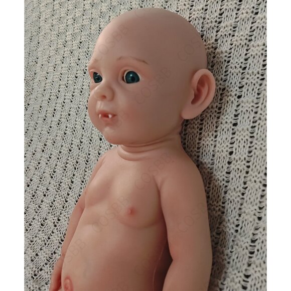 43cm Elf Doll 4.4lbs Full Body Platinum Silicone BabyGirl Doll Open Eyes Newborn - Picture 4 of 16